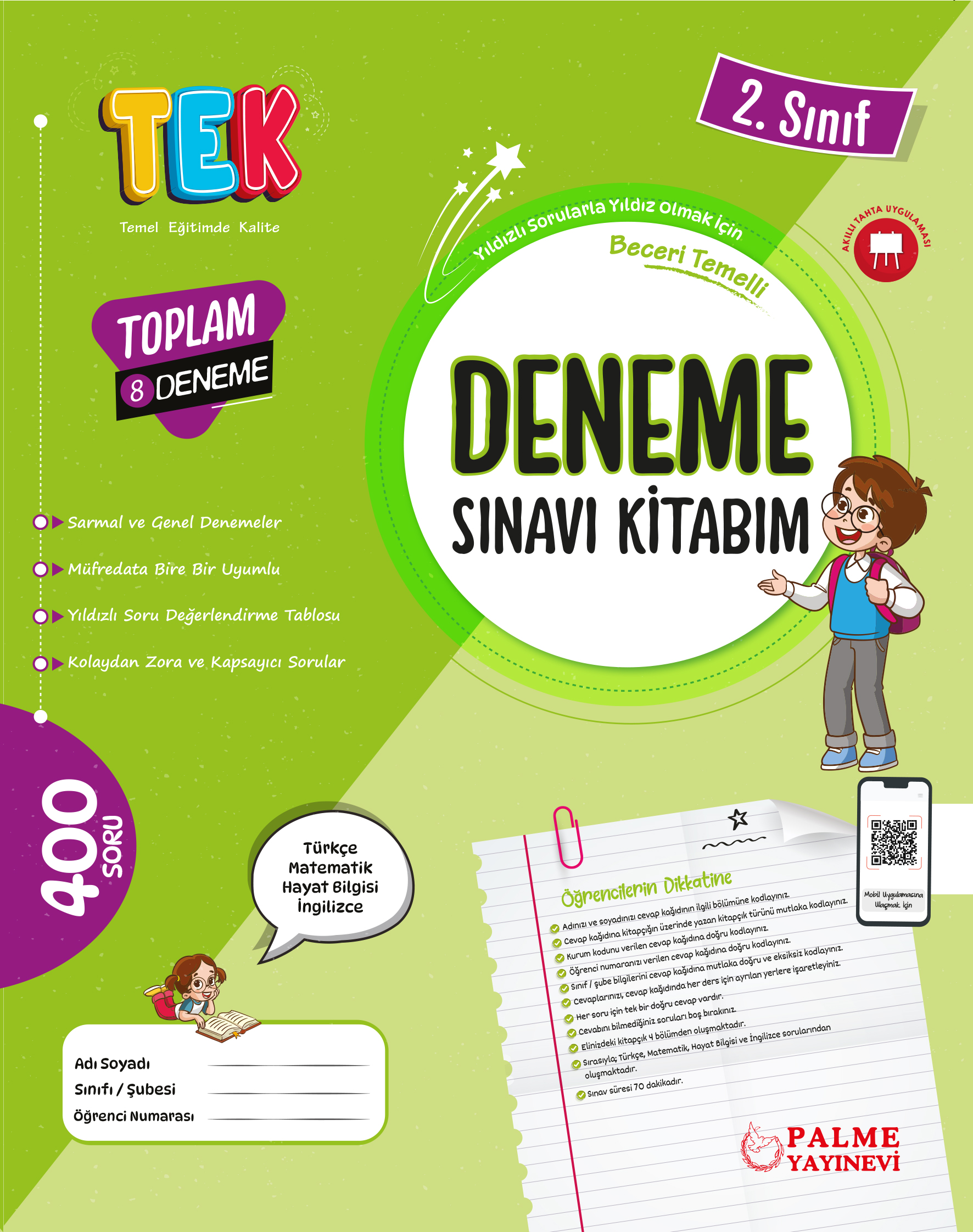 Tek 2. Sınıf Deneme Sınavı Kı̇Tabım kapak görseli